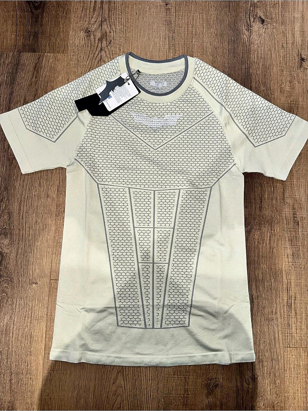 YoungLA x Batman Compression Tee Cream & Gray Medium NWT